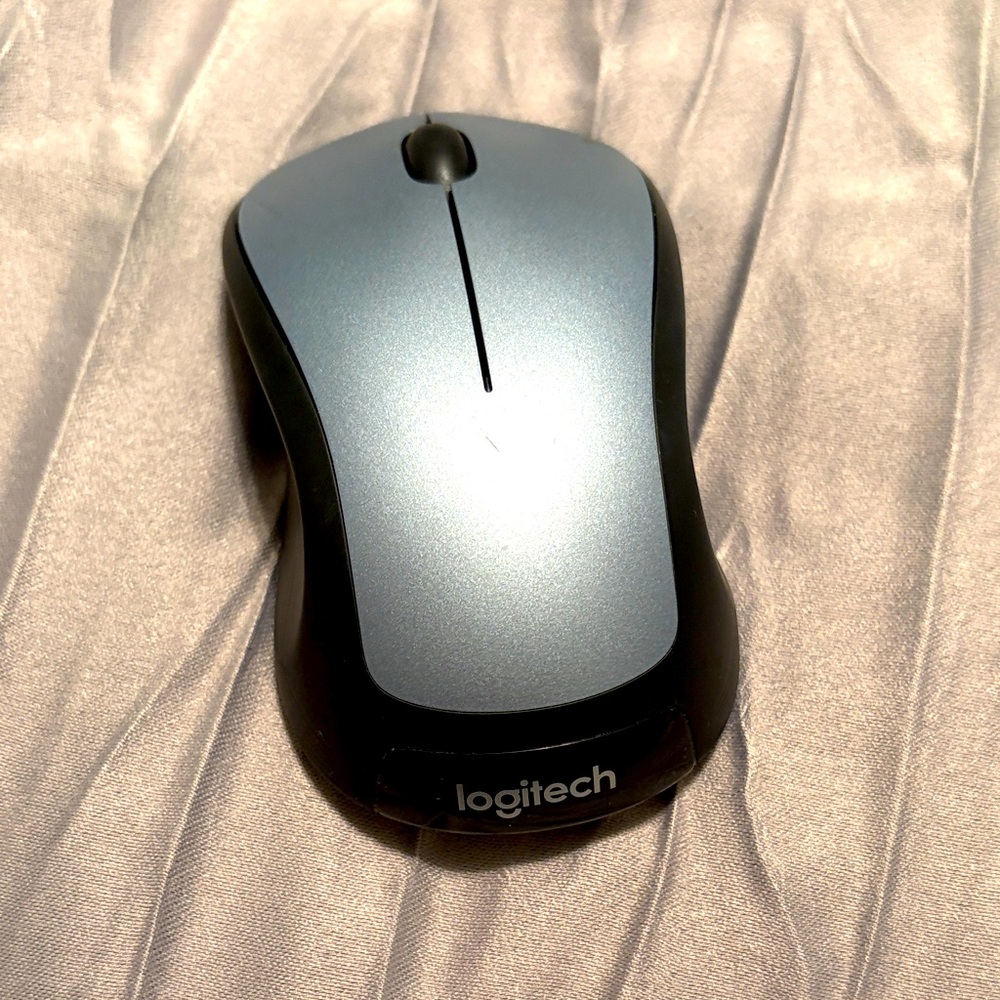 Logitech Black and Silver Wireless Mouse